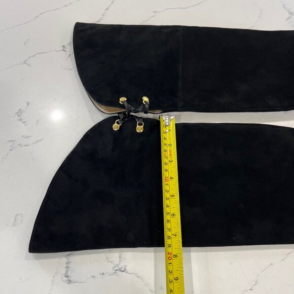 RARE VTG ST. JOHNS black Suede leather over the knee boots Size 7 - Picture 10 of 16